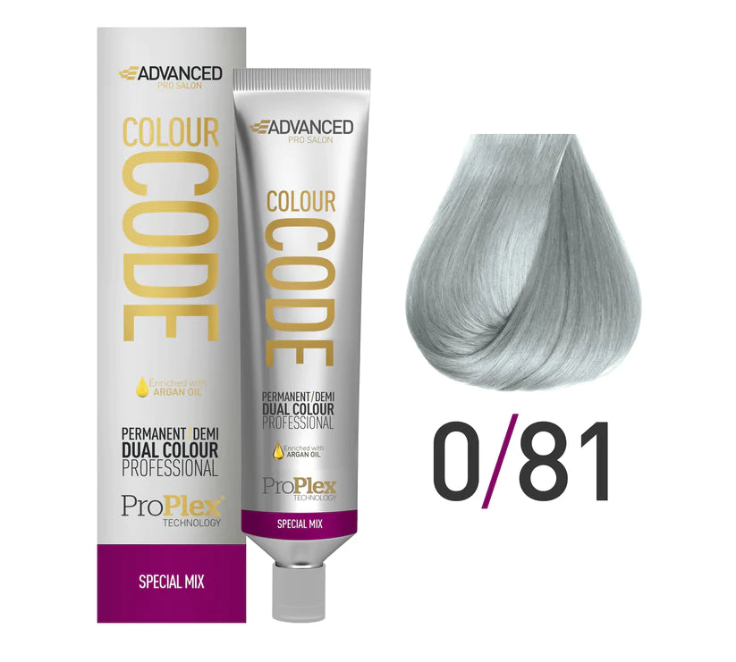 Colour code permenant/demi hair colour