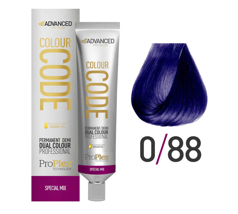 Colour code permenant/demi hair colour